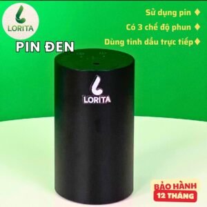 Máy xông tinh dầu LORITA PIN ĐEN