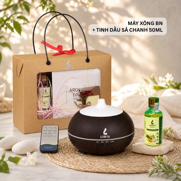 Hộp Quà Máy Xông Tinh Dầu LORITA – Set Quà Tặng Doanh Nghiệp Sang Trọng Giá Tốt - Ảnh 3