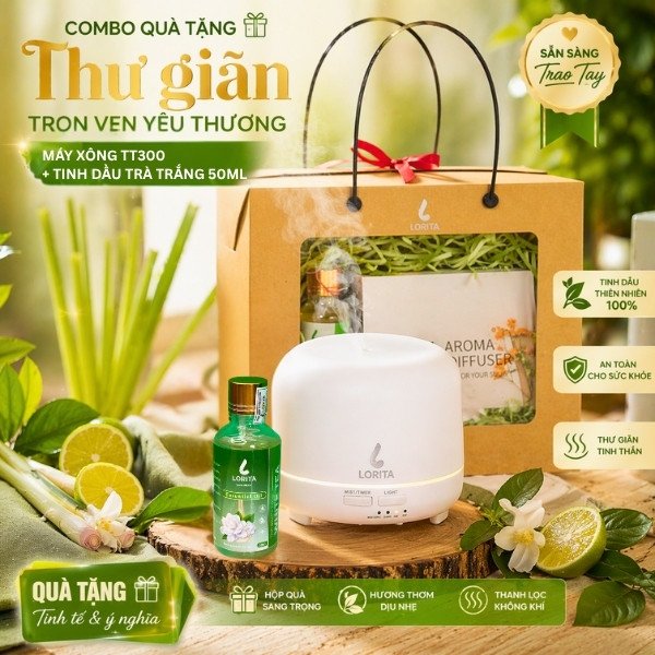 Hộp Quà Máy Xông Tinh Dầu LORITA – Combo Cao Cấp Sẵn Sàng Trao Tay - Ảnh 4