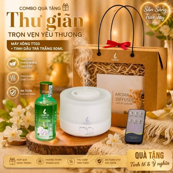 Hộp Quà Máy Xông Tinh Dầu LORITA – Combo Cao Cấp Sẵn Sàng Trao Tay - Ảnh 9