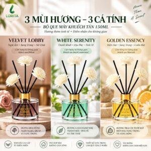 Bộ Que Mây Tinh Dầu 150ML - Golden Essence - Ảnh 4