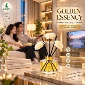 Bộ Que Mây Tinh Dầu 150ML - Golden Essence - Ảnh 3