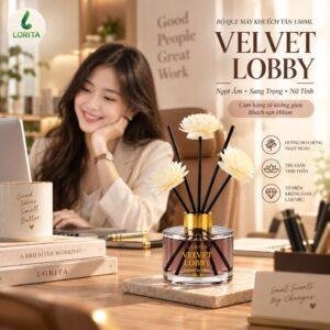 Bộ Que Mây Tinh Dầu 150ML - Velvet Lobby - Ảnh 3